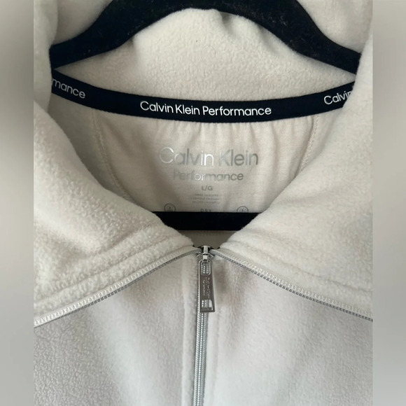 Calvin Klein Performance fleece zip up. Size Large. - Picture 3 of 6